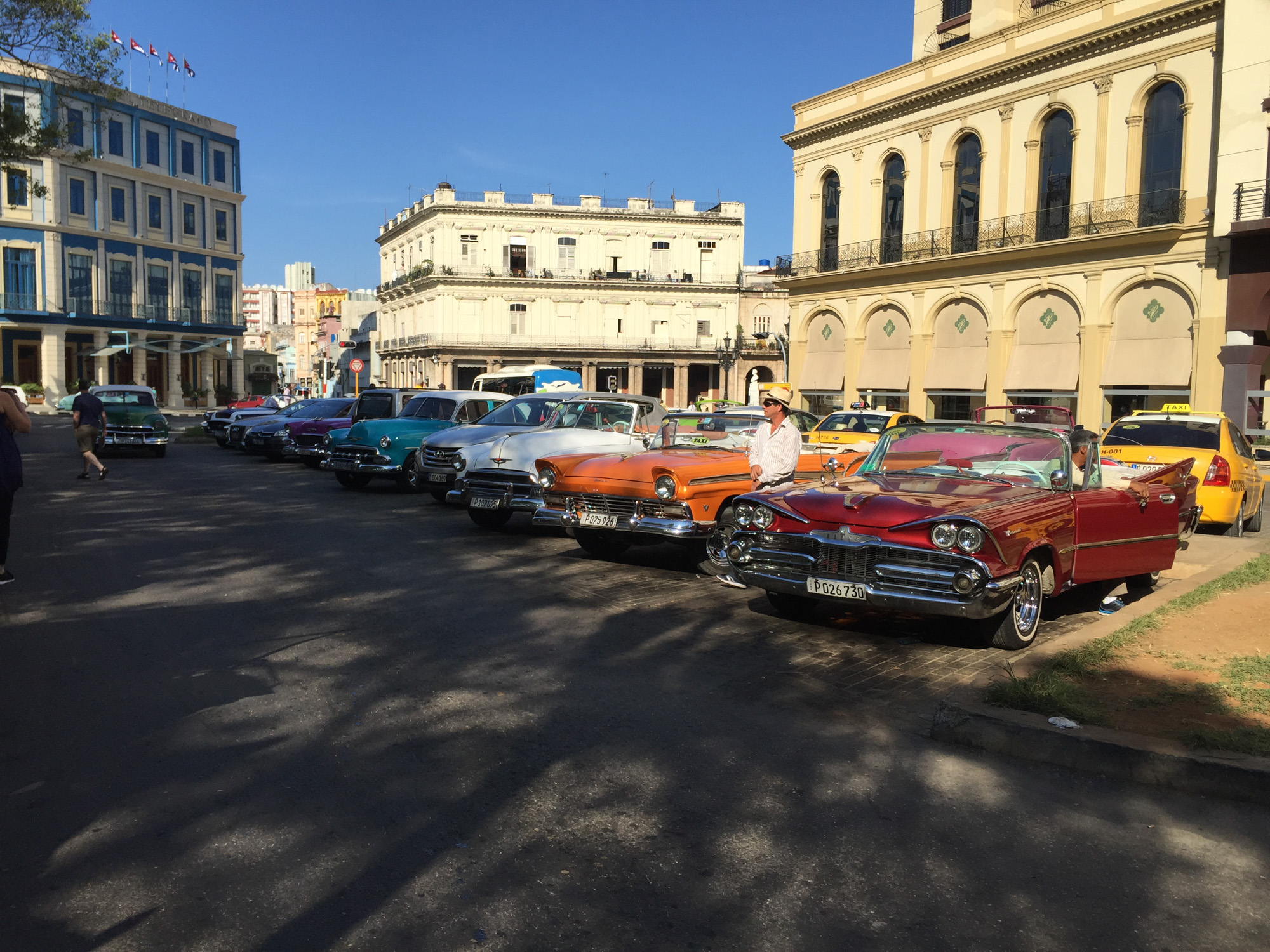 Old town Habana with cars in Cuba